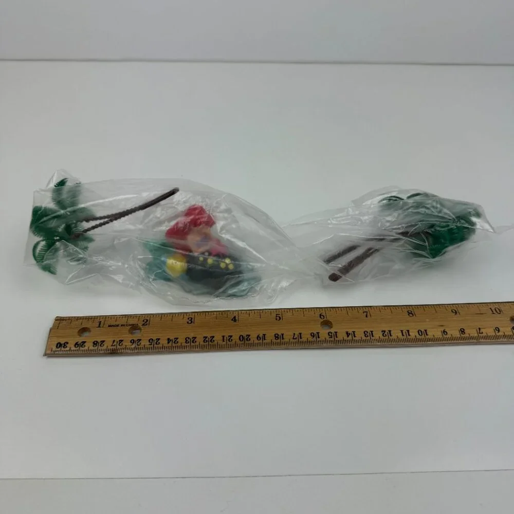 Sealed Vtg 90s Little Mermaid Flounder Applause Cake Topper Figurine Palm Trees‎